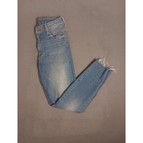 MOTHER Denim - MOTHER Denim Shoot To Thrill High Waisted Looker Ankle Fray Jeans Womens Size 28